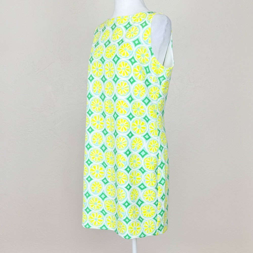 Sail to Sable STS Lemon Print Sleeveless Mini Shift Sheath Dress Size M $218 - Picture 4 of 11